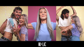 Alcuni fotogrammi del video con Valeria Sechi realizzato per la campagna #flatnessnomore di Mulac Cosmetics