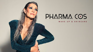 Ritratto fashion di Valeria Sechi con makeup by Mara De Marco per il brand PharmaCos