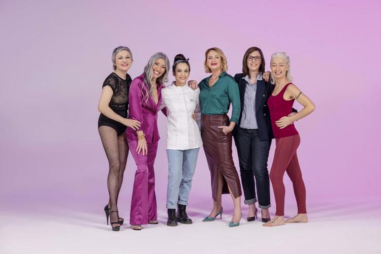 Valeria Sechi and the cast of Am I not old enough? QVC Italia campaign