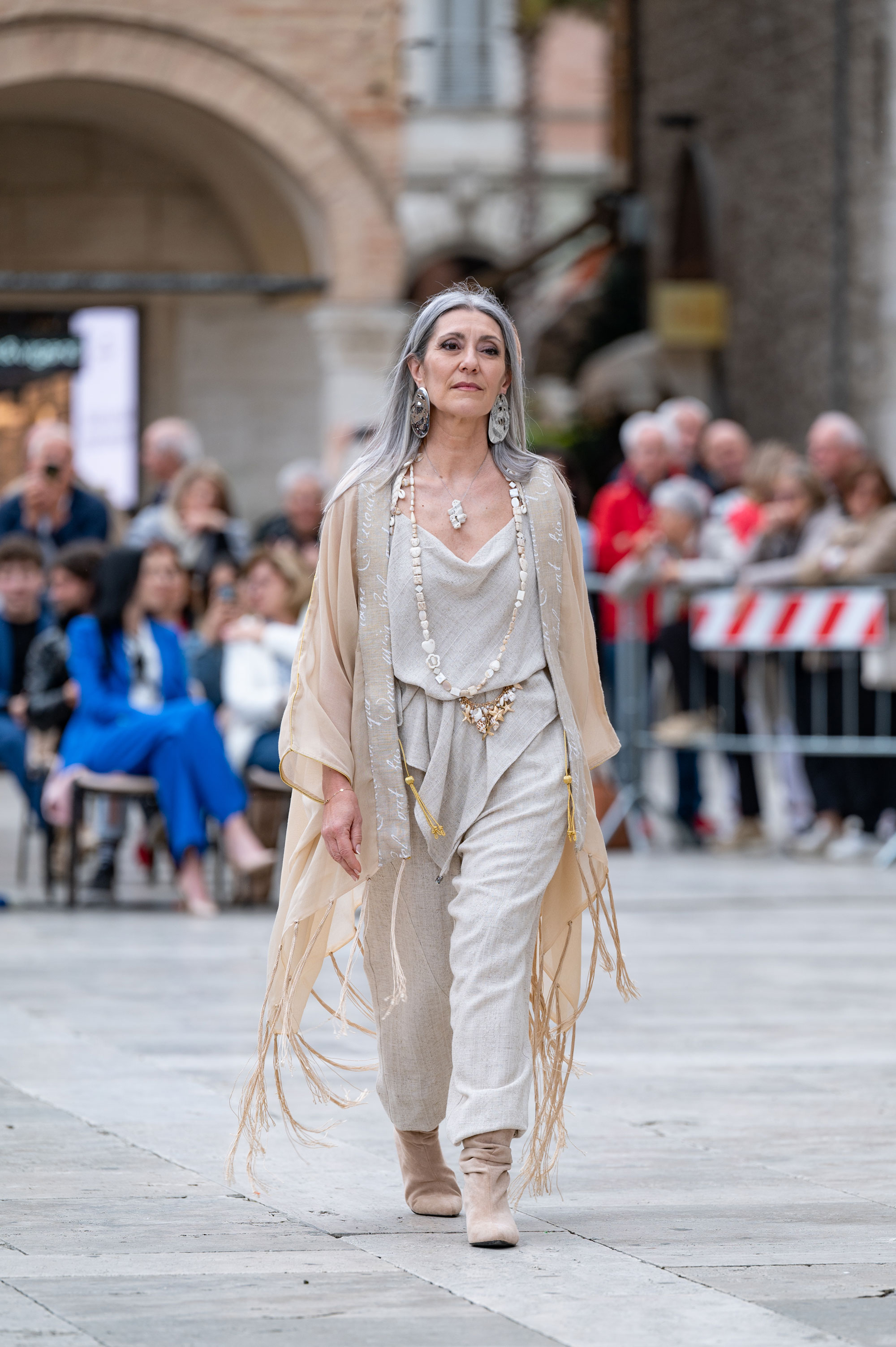 Valeria Sechi walking the Marta Jane Alesiani runway
