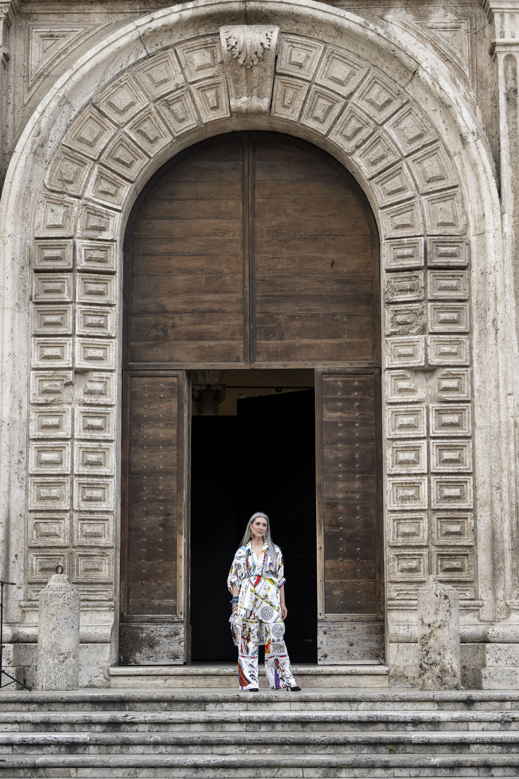 Valeria Sechi walking the Marta Jane Alesiani runway