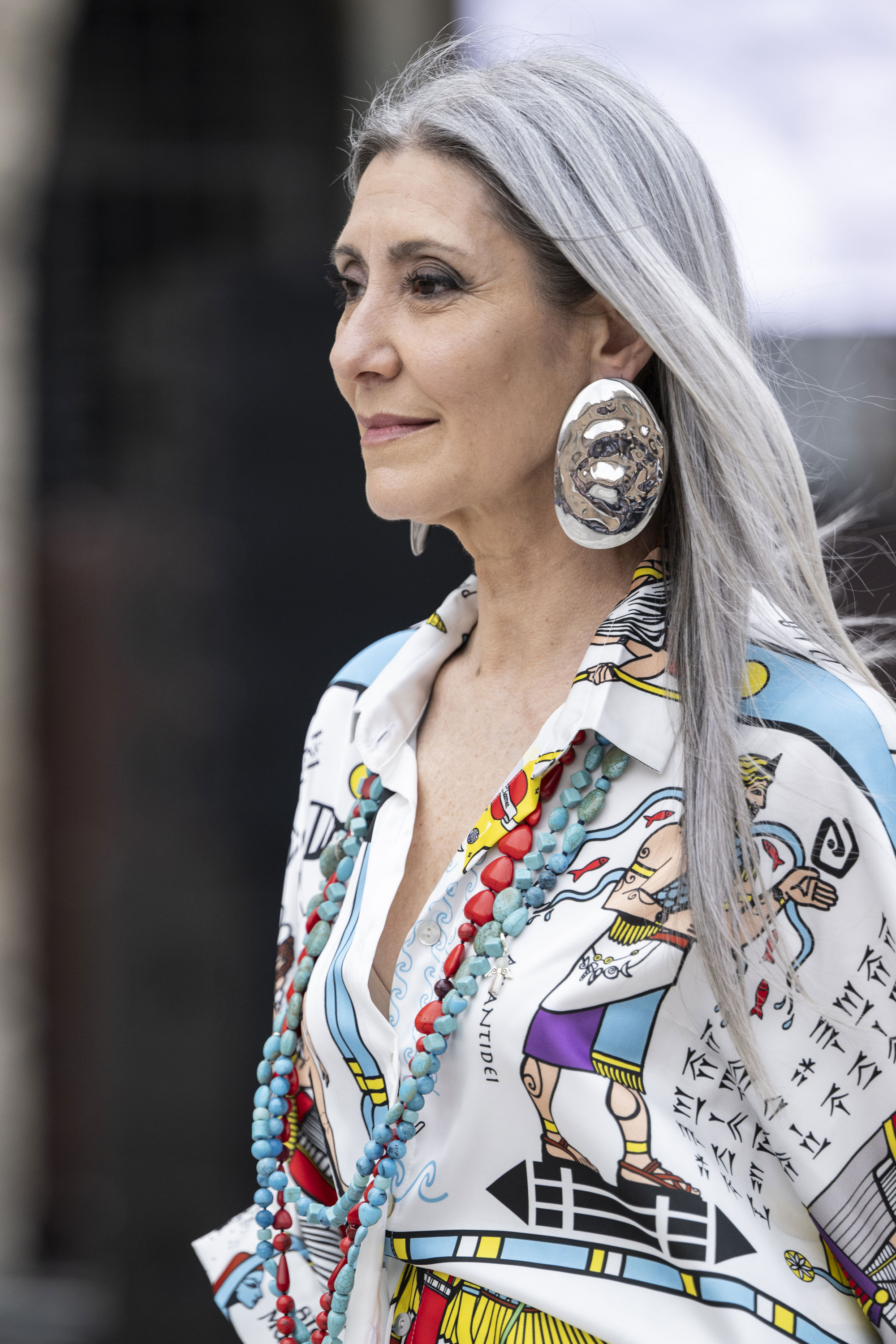 Valeria Sechi walking the Marta Jane Alesiani runway