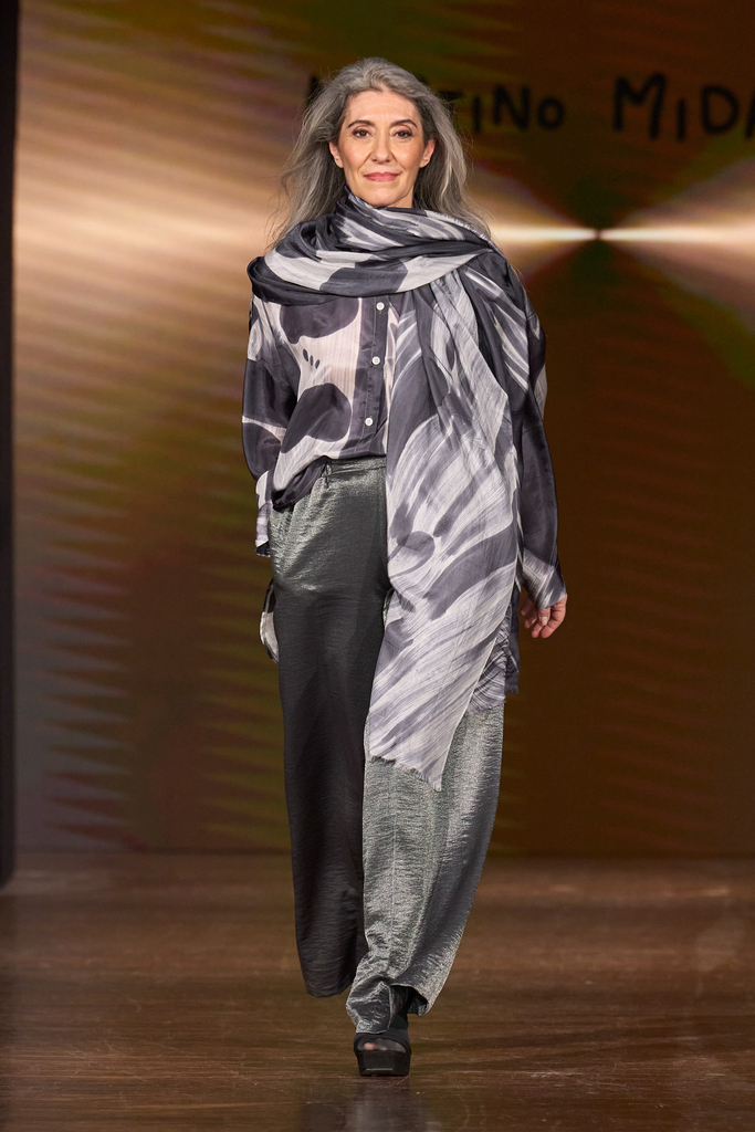 Valeria Sechi walks for Martino Midali FW25 at Milan Fashion Week