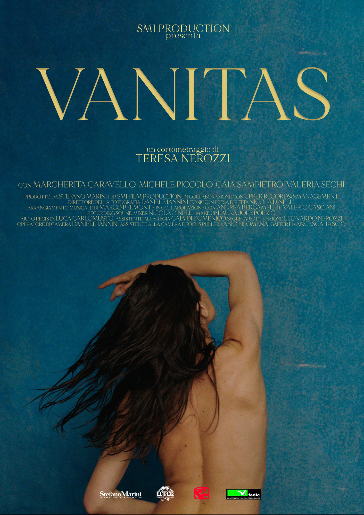 Poster of short film Vanitas, starring Italian grey hair model Valeria Sechi