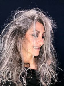 Italian grey hair model Valeria Sechi