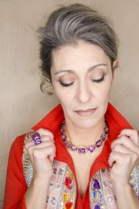 Valeria Sechi wearing jewels