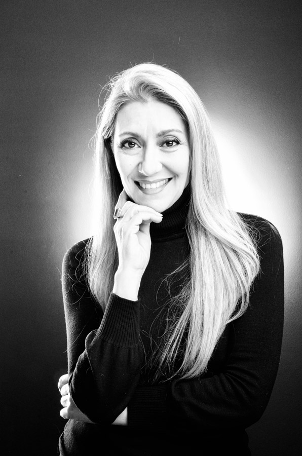 Ritratto fotografico in bianco e nero di Valeria Sechi